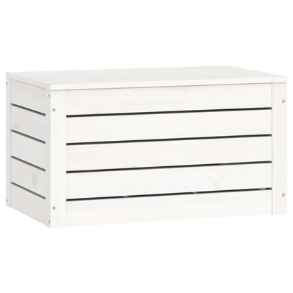 vidaXL Storage Box White 59,5x36,5x33 cm Solid Wood Pine