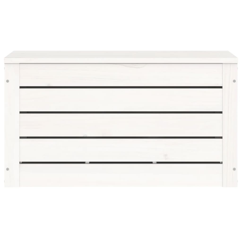 vidaXL Storage Box White 59,5x36,5x33 cm Solid Wood Pine