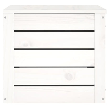 vidaXL Storage Box White 59,5x36,5x33 cm Solid Wood Pine