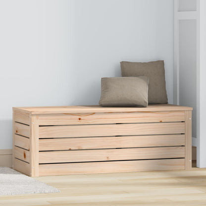 vidaXL Storage Box 89x36,5x33 cm Solid Wood Pine