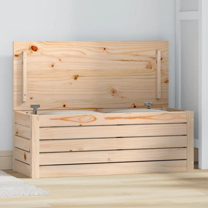 vidaXL Storage Box 89x36,5x33 cm Solid Wood Pine