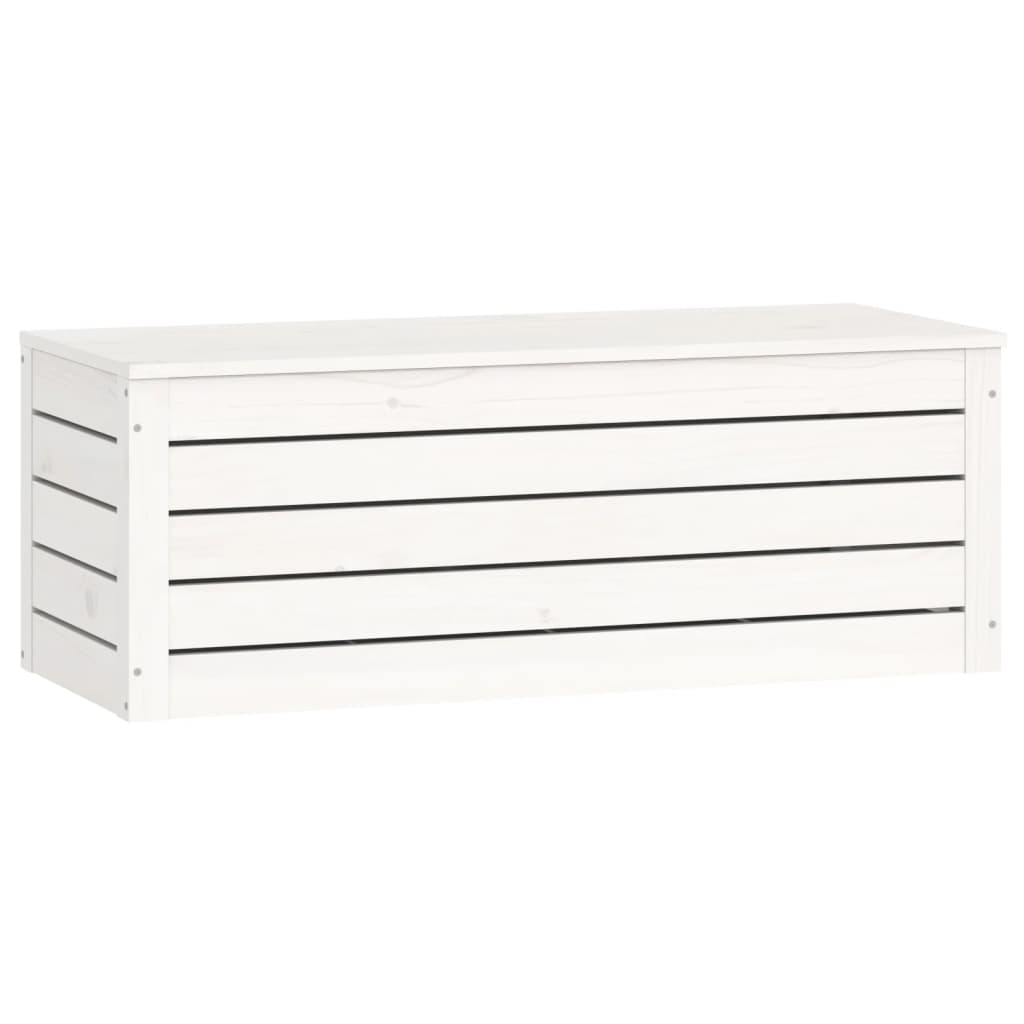 vidaXL Storage Box White 89x36,5x33 cm Solid Wood Pine