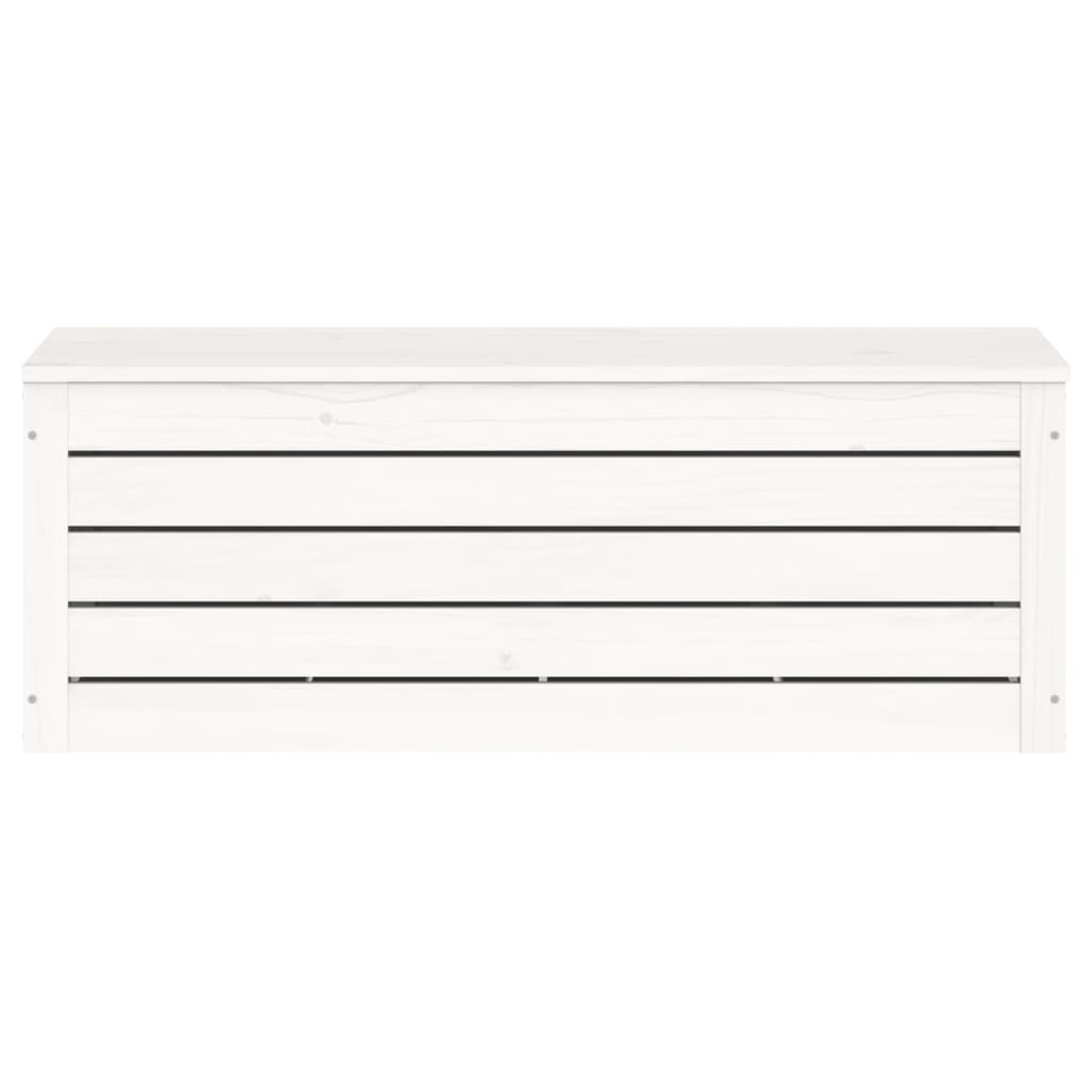 vidaXL Storage Box White 89x36,5x33 cm Solid Wood Pine