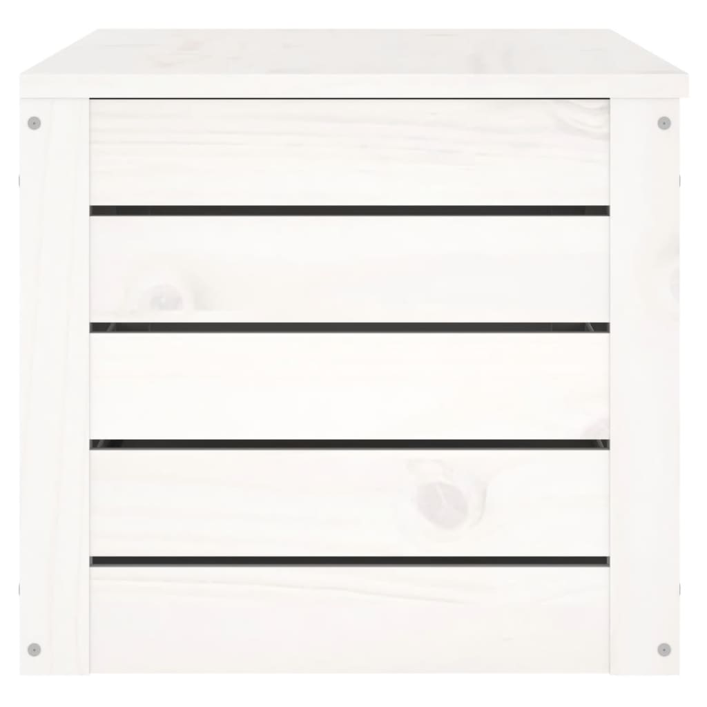 vidaXL Storage Box White 89x36,5x33 cm Solid Wood Pine