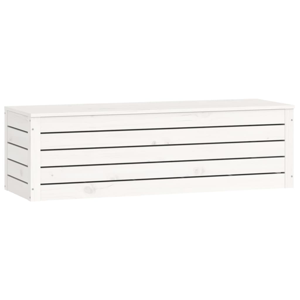 vidaXL Storage Box White 109x36,5x33 cm Solid Wood Pine