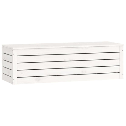 vidaXL Storage Box White 109x36,5x33 cm Solid Wood Pine