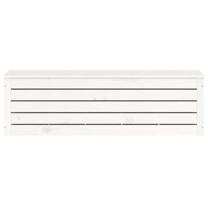 vidaXL Storage Box White 109x36,5x33 cm Solid Wood Pine