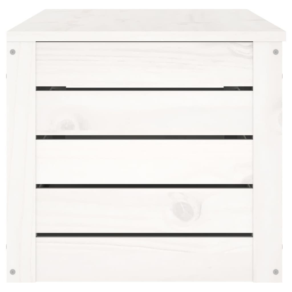 vidaXL Storage Box White 109x36,5x33 cm Solid Wood Pine
