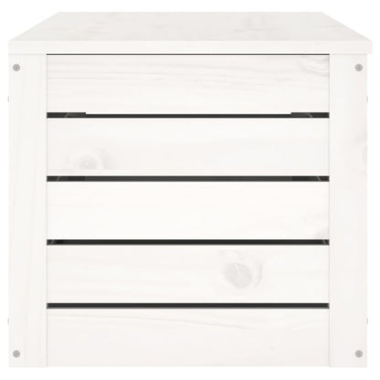 vidaXL Storage Box White 109x36,5x33 cm Solid Wood Pine
