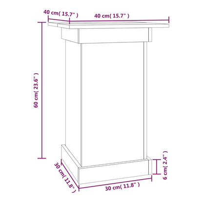 vidaXL Flower Stand White 40x40x60 cm Solid Wood Pine