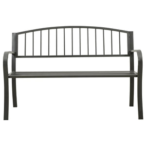 vidaXL Garden Bench Grey 120 cm Steel