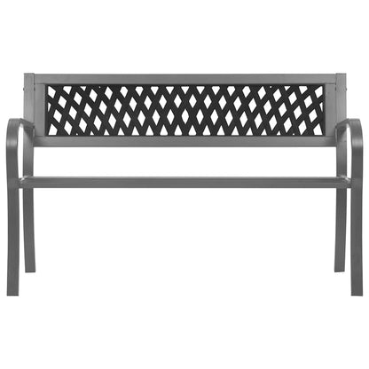 vidaXL Garden Bench | Black | Steel, plastic | 120 cm | Durable | Garden Bench