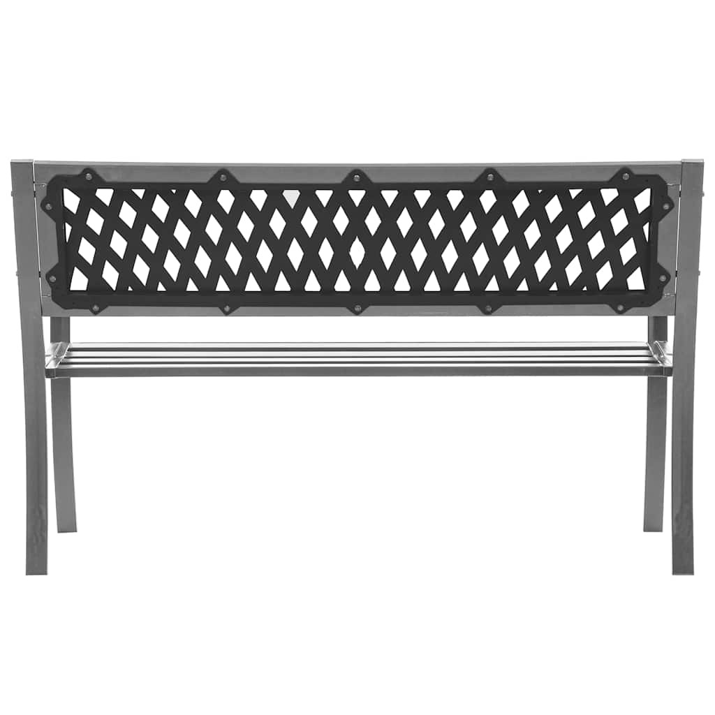 vidaXL Garden Bench | Black | Steel, plastic | 120 cm | Durable | Garden Bench
