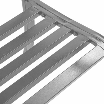 vidaXL Garden Bench | Black | Steel, plastic | 120 cm | Durable | Garden Bench