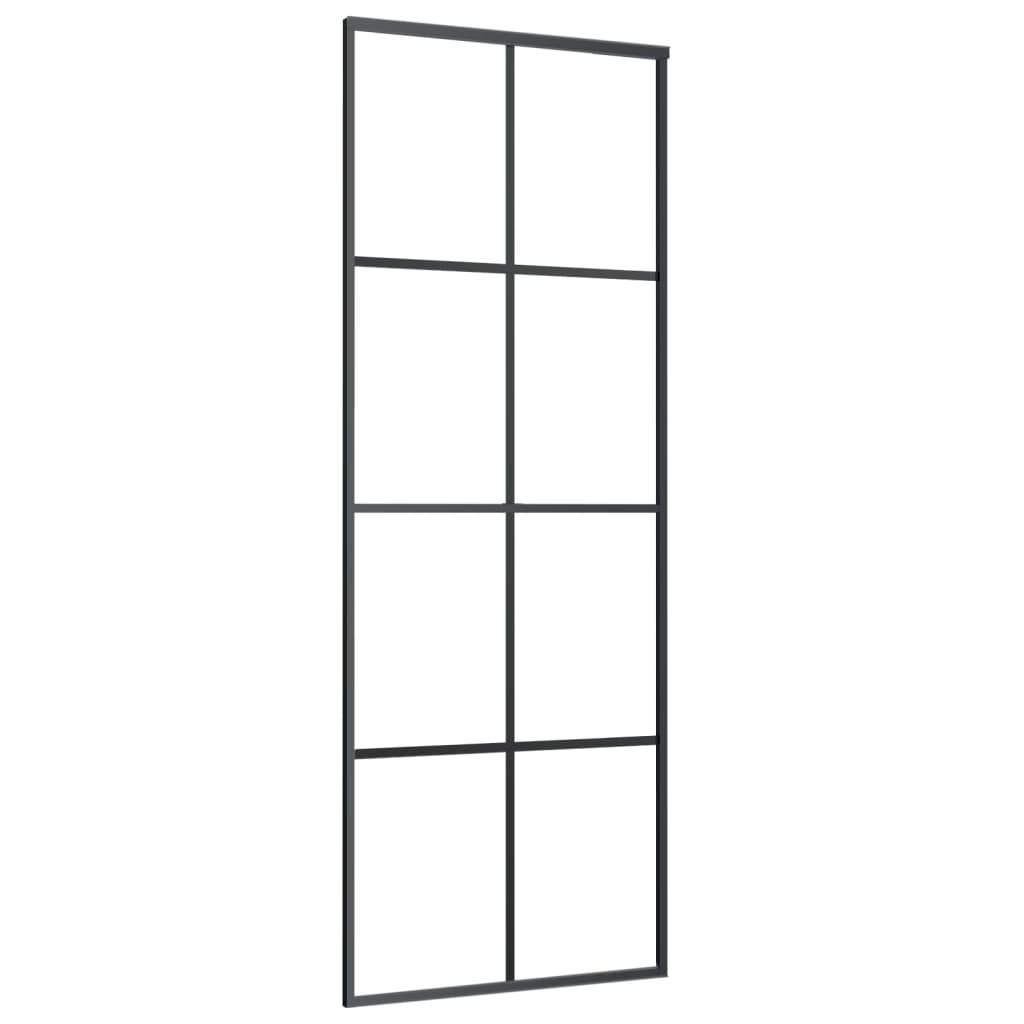 vidaXL Sliding Door with Hardware Set 76x205 cm ESG Glass&Aluminium