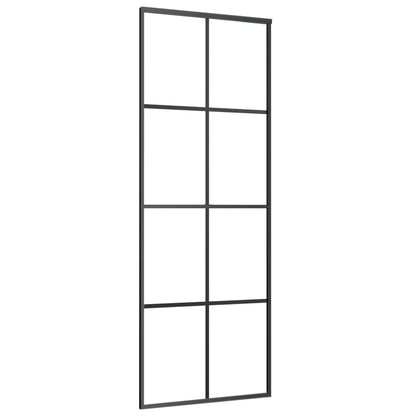 vidaXL Sliding Door with Hardware Set 76x205 cm ESG Glass&Aluminium