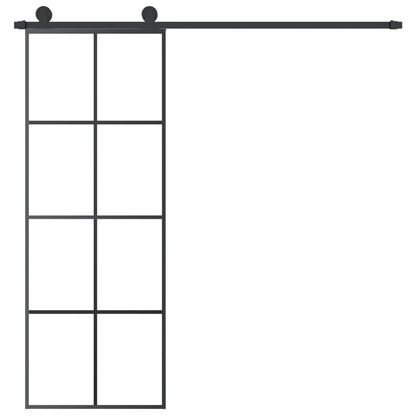 vidaXL Sliding Door with Hardware Set 76x205 cm ESG Glass&Aluminium