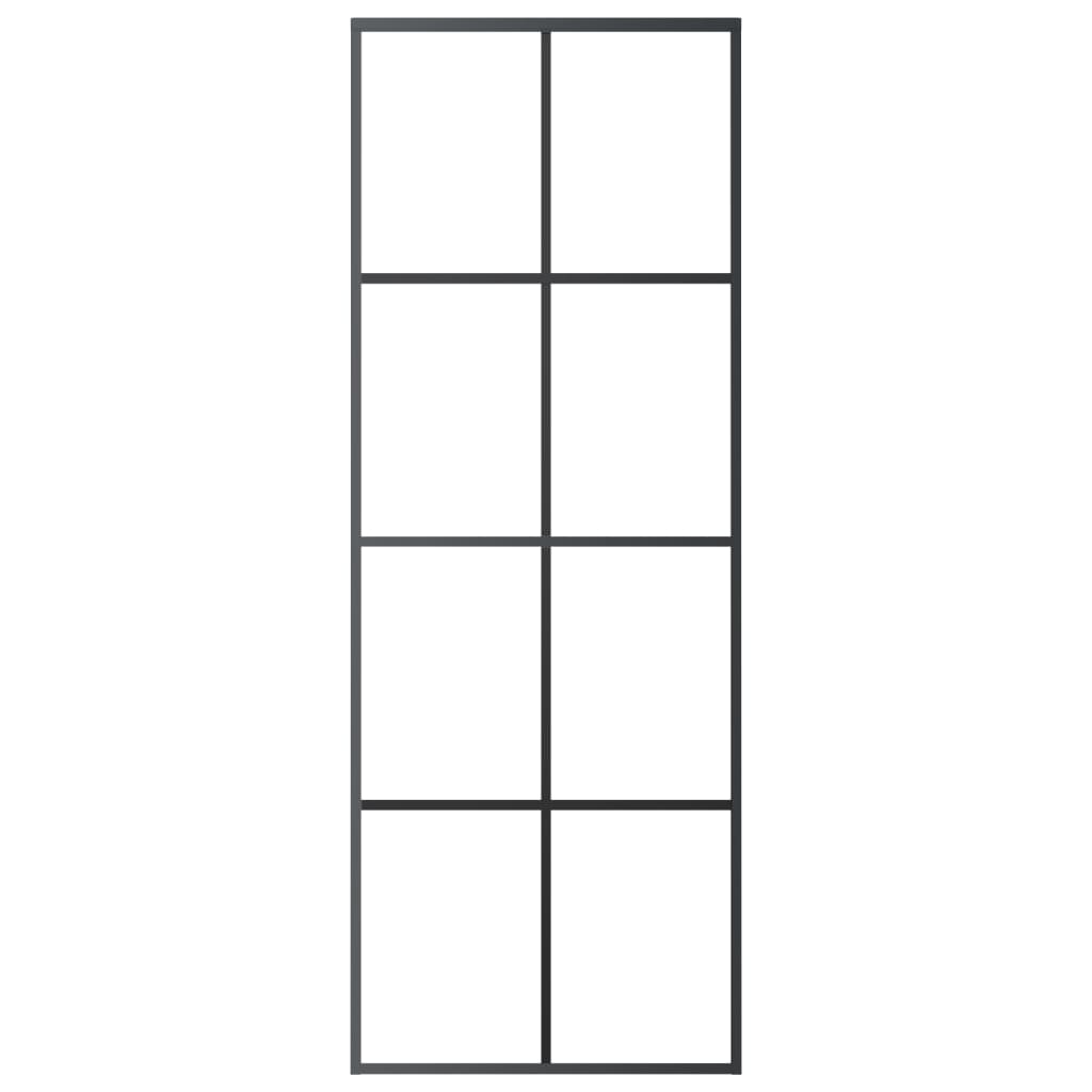 vidaXL Sliding Door with Hardware Set 76x205 cm ESG Glass&Aluminium