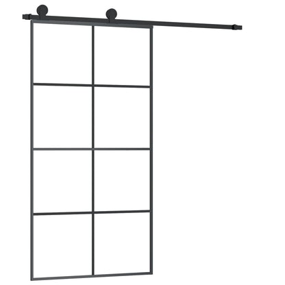 vidaXL Sliding Door with Hardware Set 102,5x205 cm ESG Glass&Aluminium