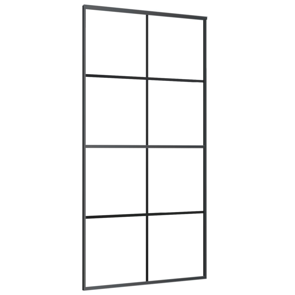 vidaXL Sliding Door with Hardware Set 102,5x205 cm ESG Glass&Aluminium