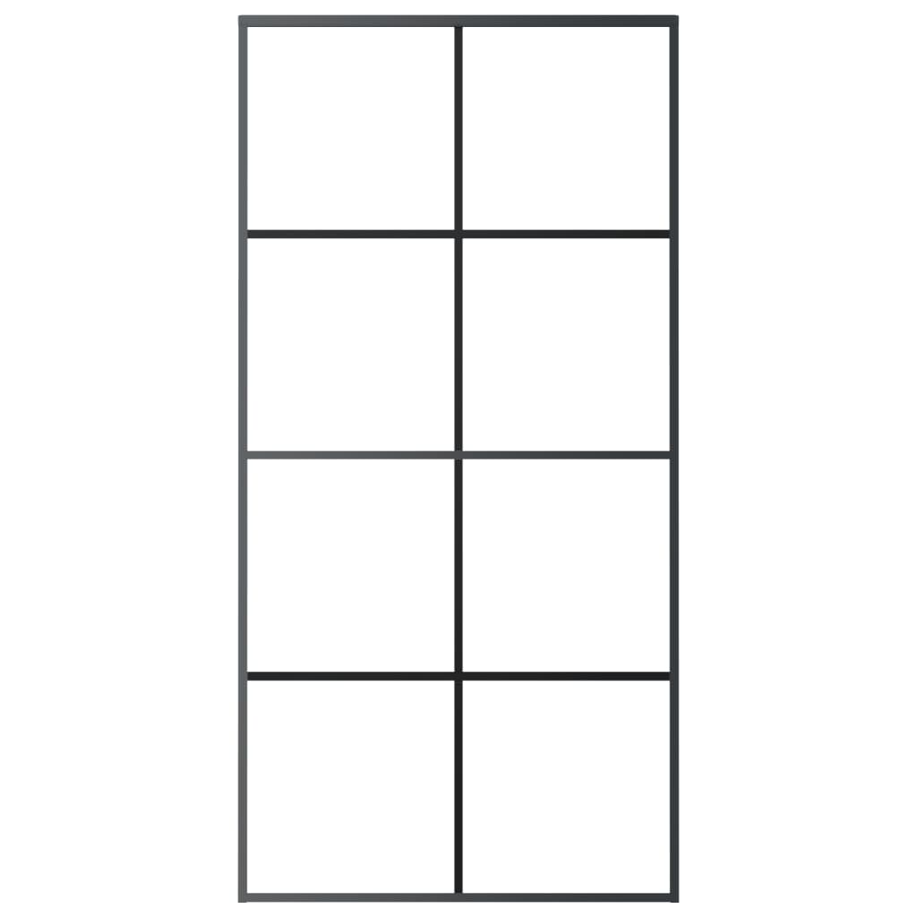 vidaXL Sliding Door with Hardware Set 102,5x205 cm ESG Glass&Aluminium
