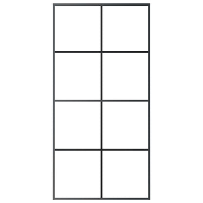 vidaXL Sliding Door with Hardware Set 102,5x205 cm ESG Glass&Aluminium