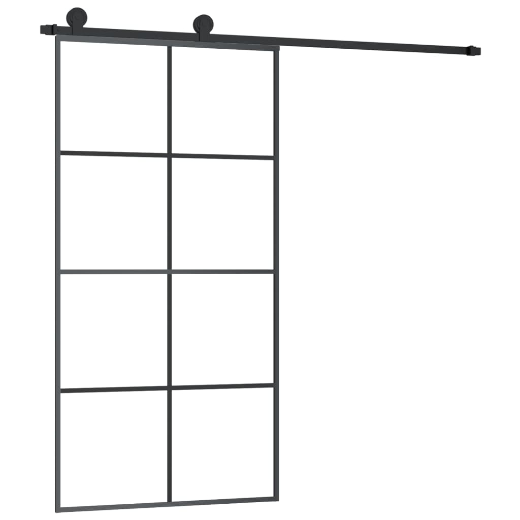 vidaXL Sliding Door with Hardware Set 102,5x205 cm ESG Glass&Aluminium
