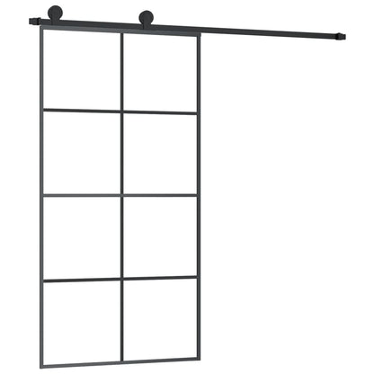vidaXL Sliding Door with Hardware Set 102,5x205 cm ESG Glass&Aluminium