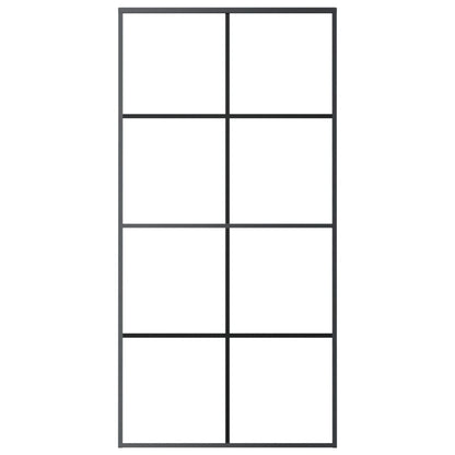 vidaXL Sliding Door with Hardware Set 102,5x205 cm ESG Glass&Aluminium