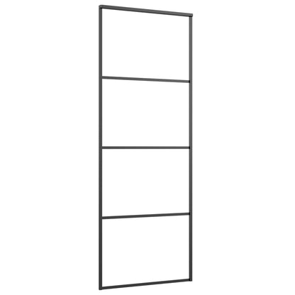 vidaXL Sliding Door with Hardware Set 76x205 cm ESG Glass&Aluminium