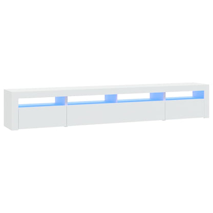 vidaXL TV Cabinet with LED Lights White 240x35x40 cm