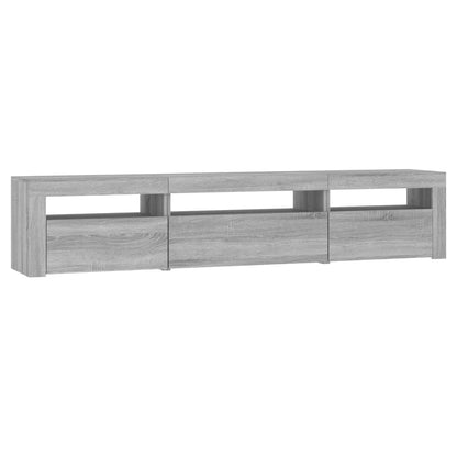 vidaXL TV Cabinet with LED Lights Grey Sonoma 195x35x40 cm
