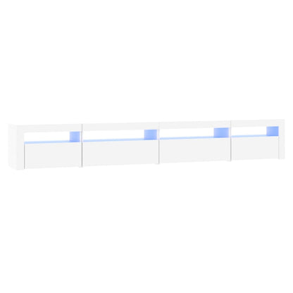 vidaXL TV Cabinet with LED Lights White 270x35x40 cm