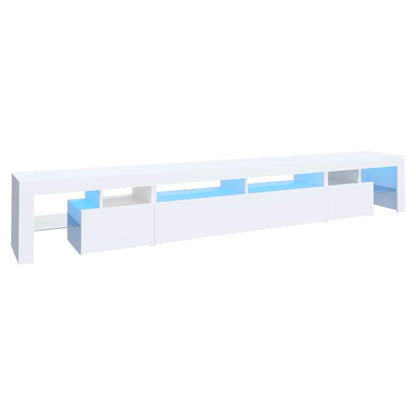 vidaXL TV Cabinet with LED Lights White 260x36,5x40 cm