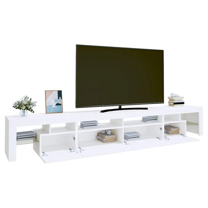 vidaXL TV Cabinet with LED Lights White 260x36.5x40 cm