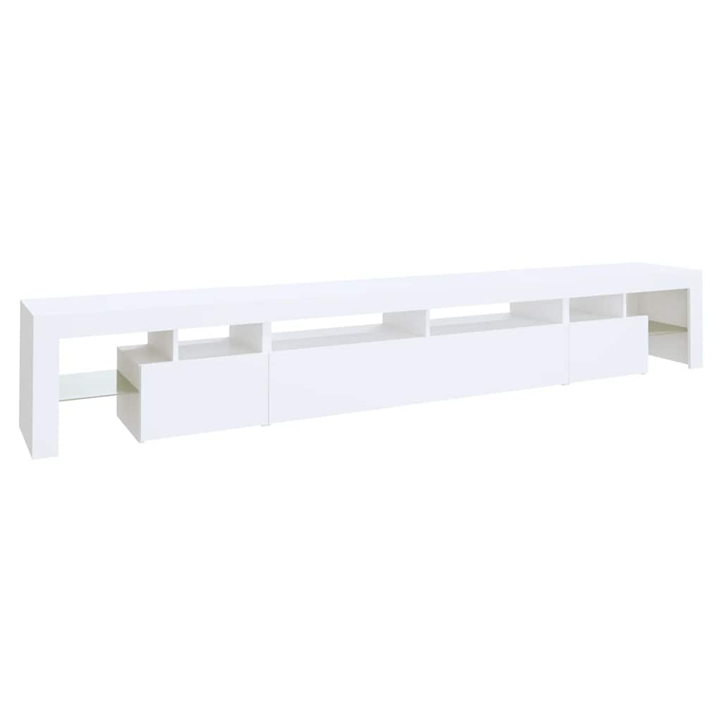 vidaXL TV Cabinet with LED Lights White 260x36,5x40 cm