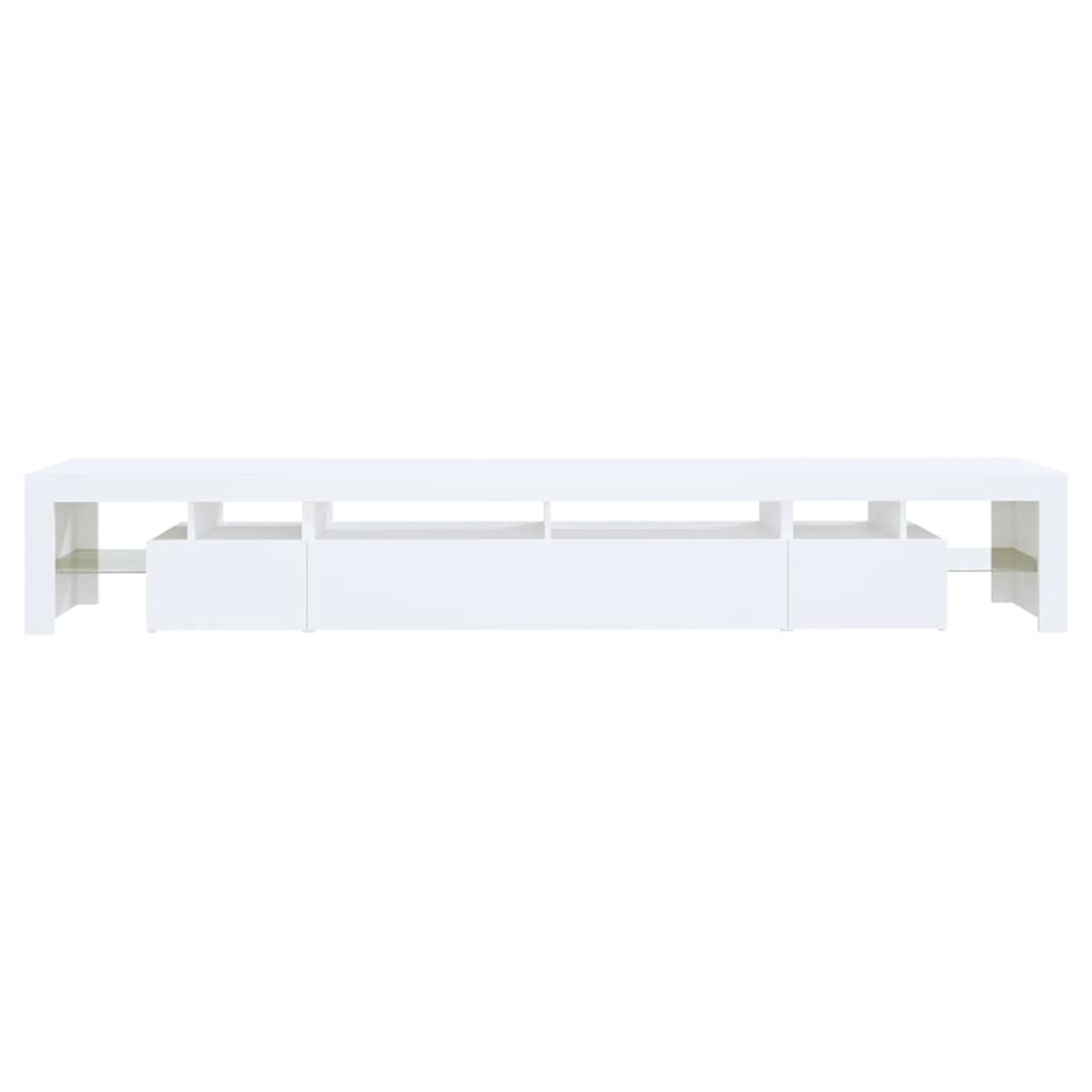 vidaXL TV Cabinet with LED Lights White 260x36,5x40 cm