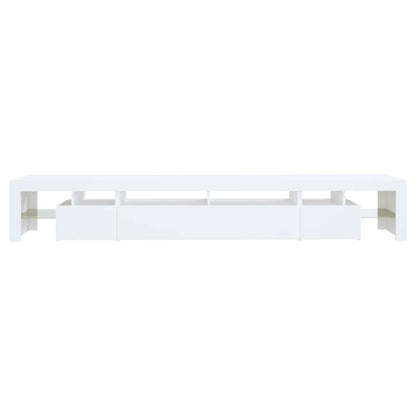 vidaXL TV Cabinet with LED Lights White 260x36,5x40 cm