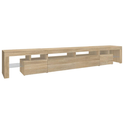 vidaXL TV Cabinet with LED Lights Sonoma Oak 260x36,5x40 cm