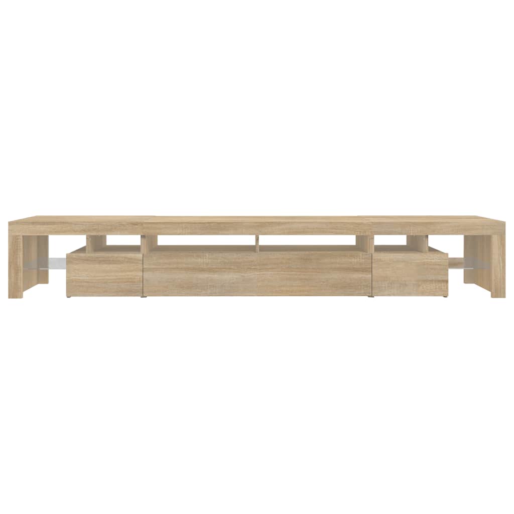 vidaXL TV Cabinet with LED Lights Sonoma Oak 260x36,5x40 cm