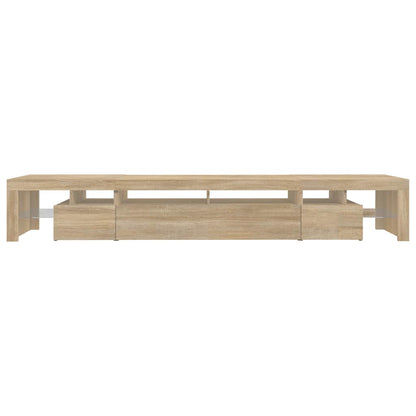 vidaXL TV Cabinet with LED Lights Sonoma Oak 260x36,5x40 cm
