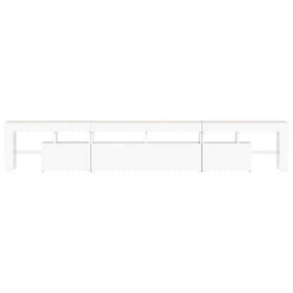 vidaXL TV Cabinet with LED Lights White 230x36,5x40 cm