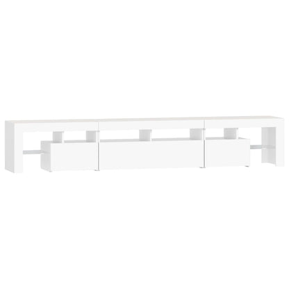 vidaXL TV Cabinet with LED Lights White 230x36,5x40 cm