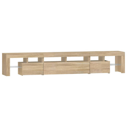 vidaXL TV Cabinet with LED Lights Sonoma Oak 230x36.5x40 cm