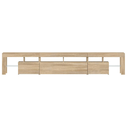 vidaXL TV Cabinet with LED Lights Sonoma Oak 230x36.5x40 cm
