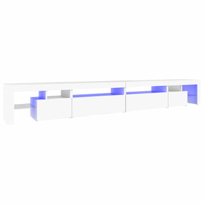 vidaXL TV Cabinet with LED Lights White 290x36,5x40 cm