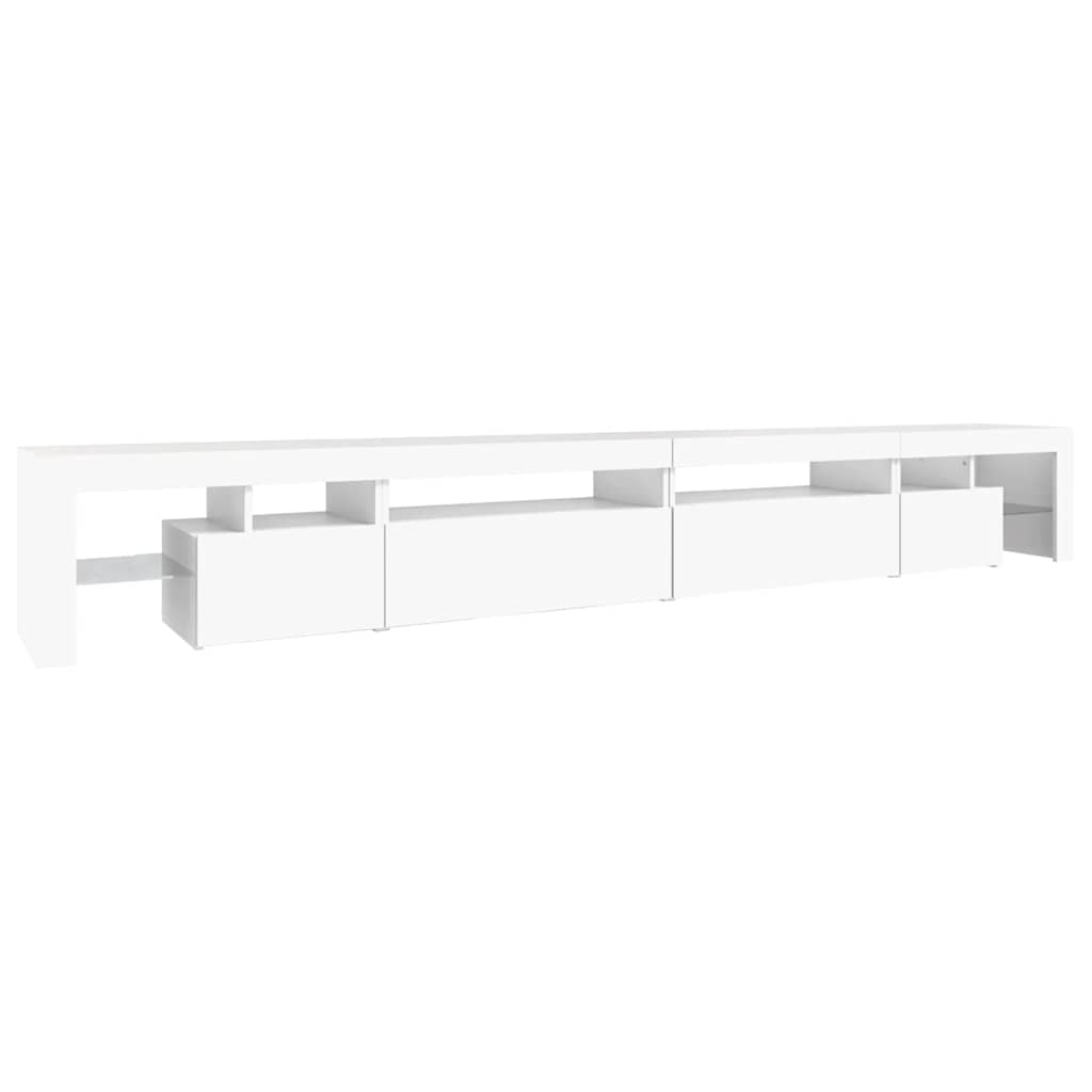 vidaXL TV Cabinet with LED Lights White 290x36,5x40 cm