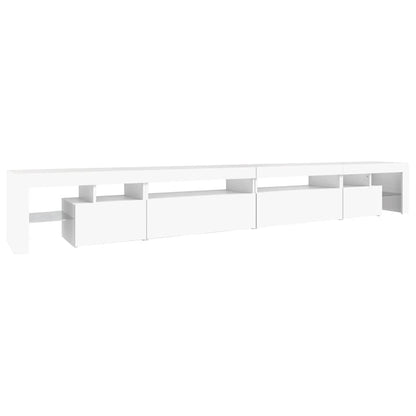 vidaXL TV Cabinet with LED Lights White 290x36,5x40 cm
