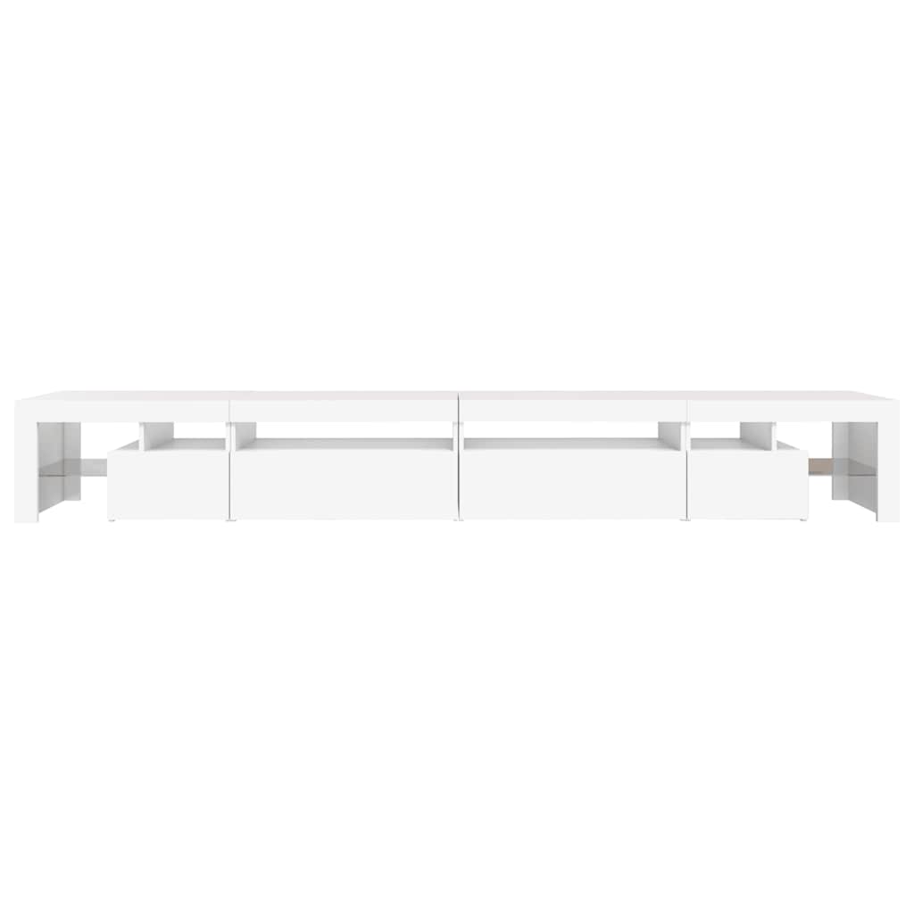 vidaXL TV Cabinet with LED Lights White 290x36,5x40 cm