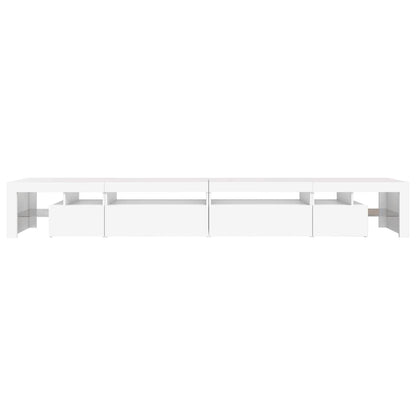 vidaXL TV Cabinet with LED Lights White 290x36,5x40 cm
